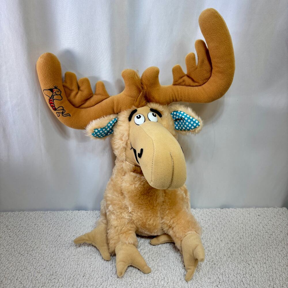 Dr. Seuss Thidwick the Big Hearted Moose VTG Coleco 1983 Stuffed Plush Toy 16"